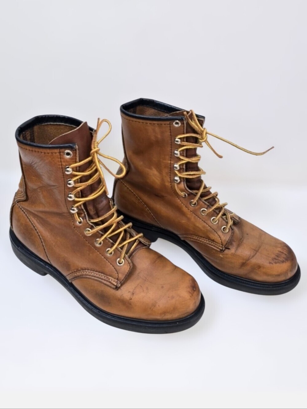 Red Wing 953 Supersole Work Boots Brown Leather 8" Safety Toe Men's Sz. 8.5B